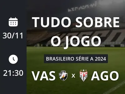 Vasco x Atlético-GO: placar ao vivo, escalações, lances, gols e mais