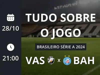 Vasco x Bahia: placar ao vivo, escalações, lances, gols e mais