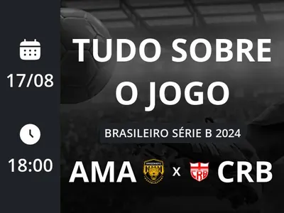 Amazonas x CRB: placar ao vivo, escalações, lances, gols e mais