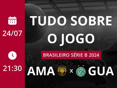 Amazonas x Guarani: placar ao vivo, escalações, lances, gols e mais