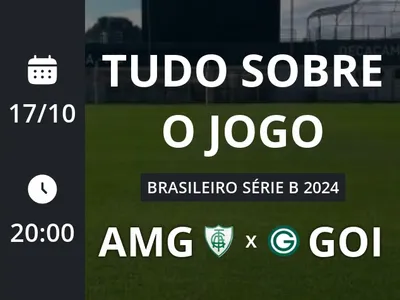 América-MG x Goiás: placar ao vivo, escalações, lances, gols e mais