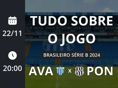 Avaí x Ponte Preta: placar ao vivo, escalações, lances, gols e mais