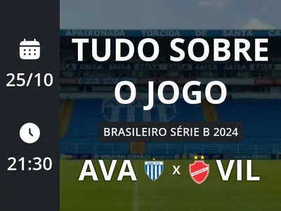 Avaí x Vila Nova: placar ao vivo, escalações, lances, gols e mais