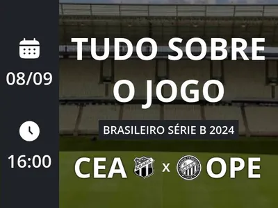 Ceará x Operário-PR: placar ao vivo, escalações, lances, gols e mais