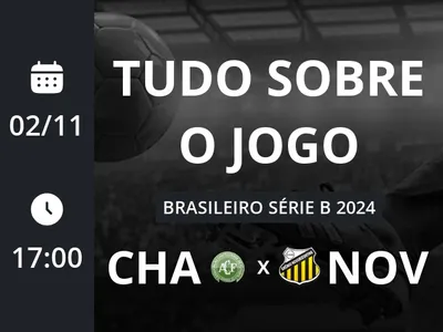 Chapecoense x Novorizontino: placar ao vivo, escalações, lances, gols e mais