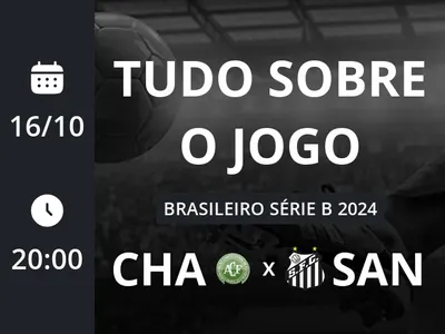 Chapecoense x Santos: placar ao vivo, escalações, lances, gols e mais