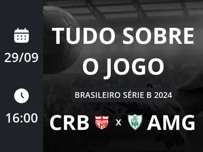 CRB x América-MG: placar ao vivo, escalações, lances, gols e mais