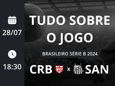 CRB x Santos: placar ao vivo, escalações, lances, gols e mais