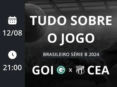 Goiás x Ceará: placar ao vivo, escalações, lances, gols e mais