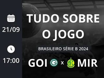 Goiás x Mirassol: placar ao vivo, escalações, lances, gols e mais