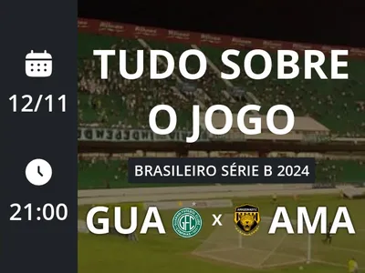 Guarani x Amazonas: placar ao vivo, escalações, lances, gols e mais