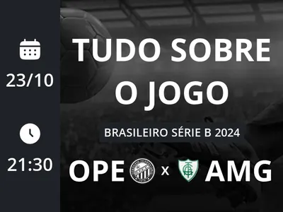 Operário-PR x América-MG: placar ao vivo, escalações, lances, gols e mais