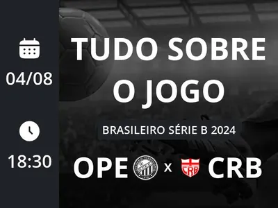 Operário-PR x CRB: placar ao vivo, escalações, lances, gols e mais