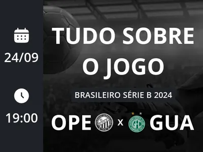 Operário-PR x Guarani: placar ao vivo, escalações, lances, gols e mais