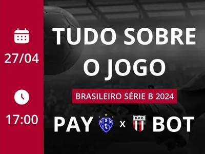 Paysandu x Botafogo: placar ao vivo, escalações, lances, gols e mais