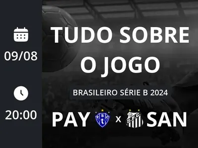 Paysandu x Santos: placar ao vivo, escalações, lances, gols e mais