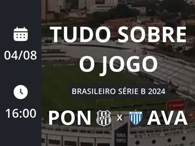 Ponte Preta x Avaí: placar ao vivo, escalações, lances, gols e mais