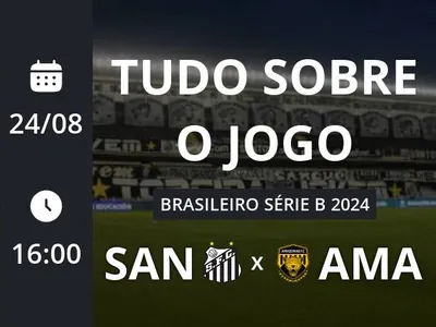 Santos x Amazonas: placar ao vivo, escalações, lances, gols e mais